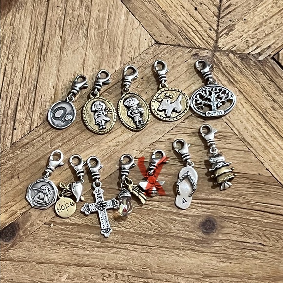 Silpada Jewelry - retired Silpada Sterling Silver Brass Charms boy girl dog tree cross U PICK